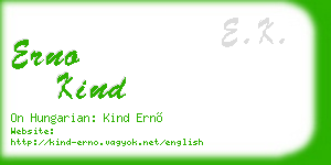 erno kind business card